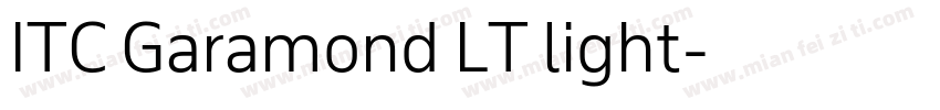 ITC Garamond LT light字体转换